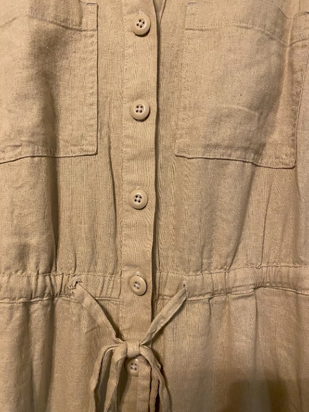NWT - Universal Thread Goods Co., khaki, sleeveless, jumpsuit, size 16 - Picture 4 of 15